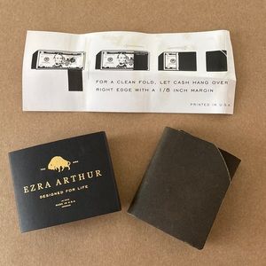 Ezra Authur Luxury Fine Leather Cash Fold Wallet